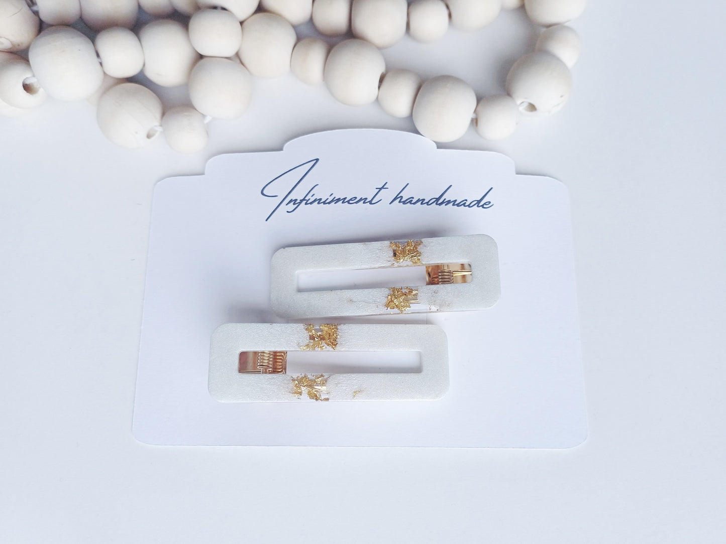 Sienna, the resin barrettes