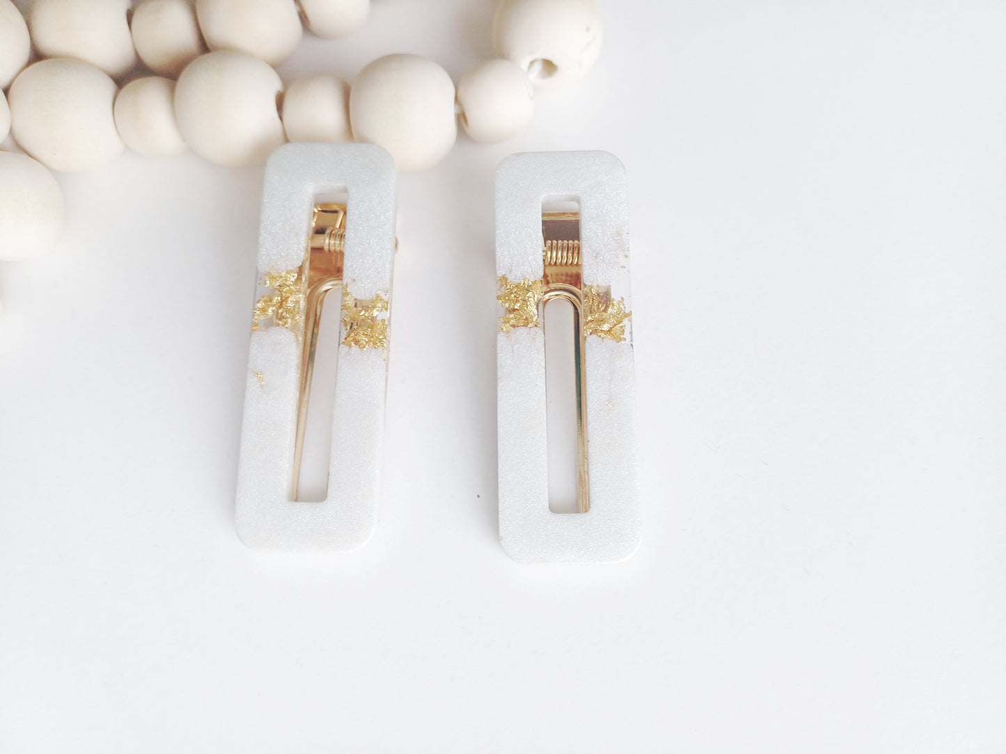 Sienna, the resin barrettes