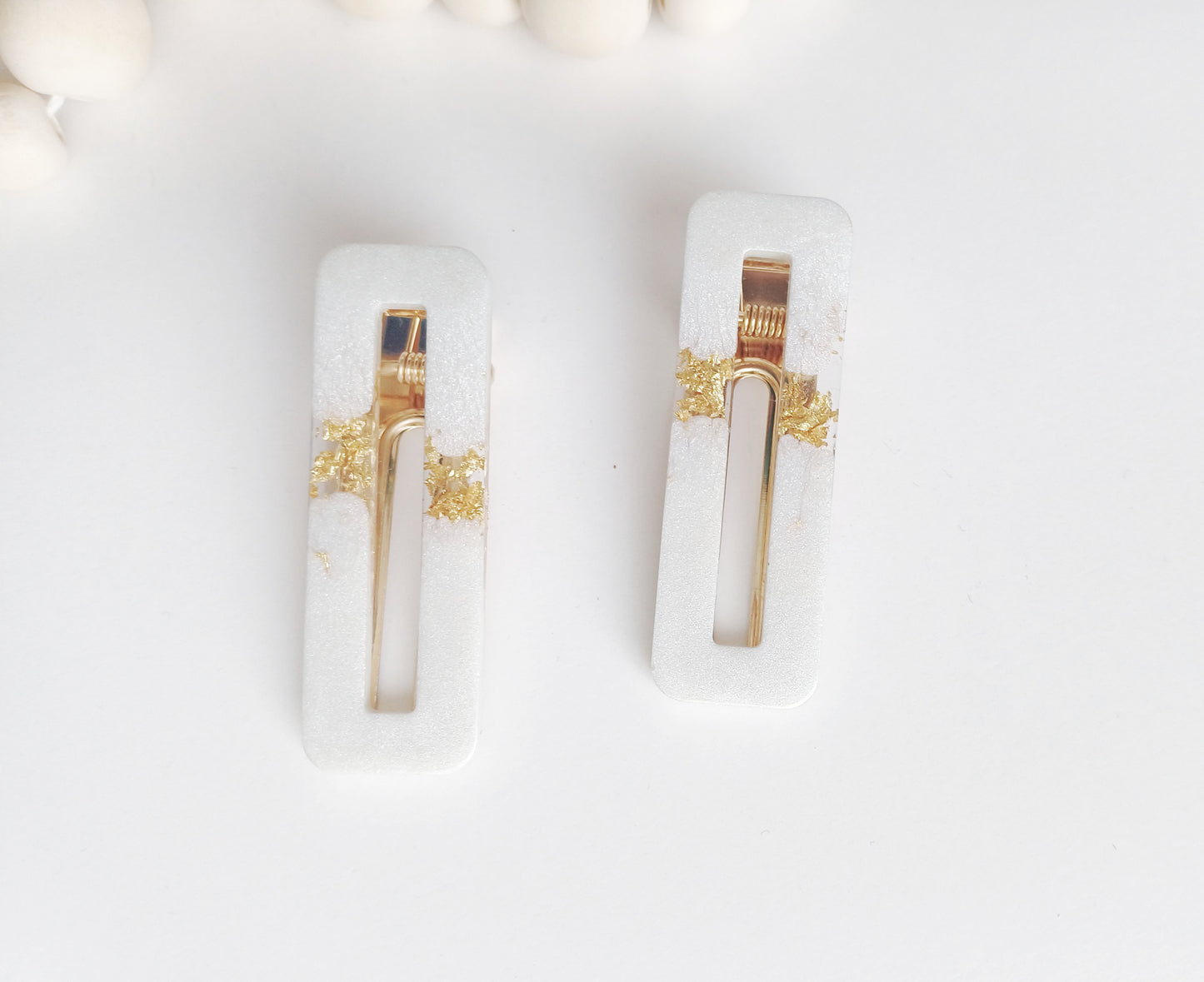 Sienna, the resin barrettes
