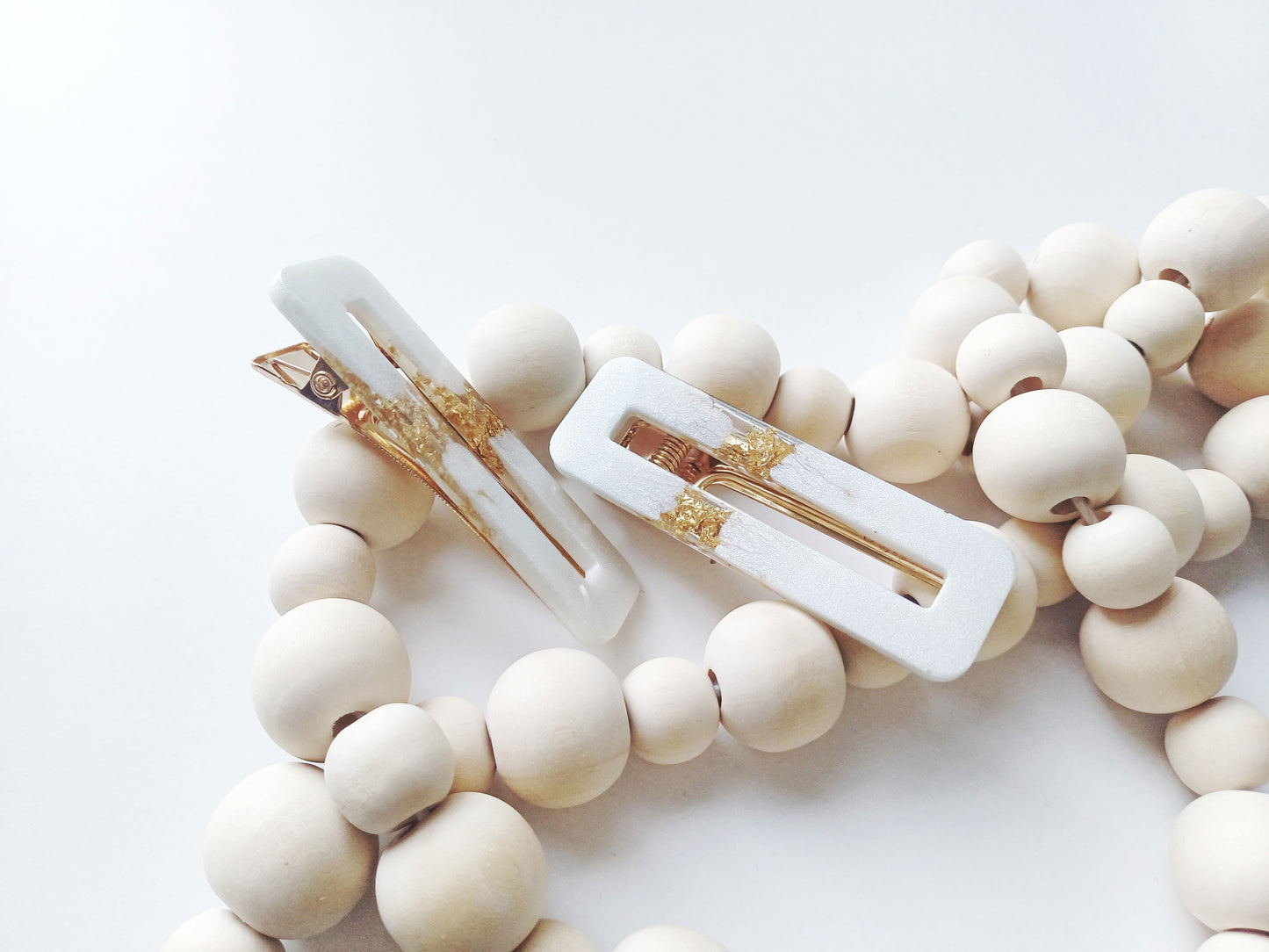 Sienna, the resin barrettes