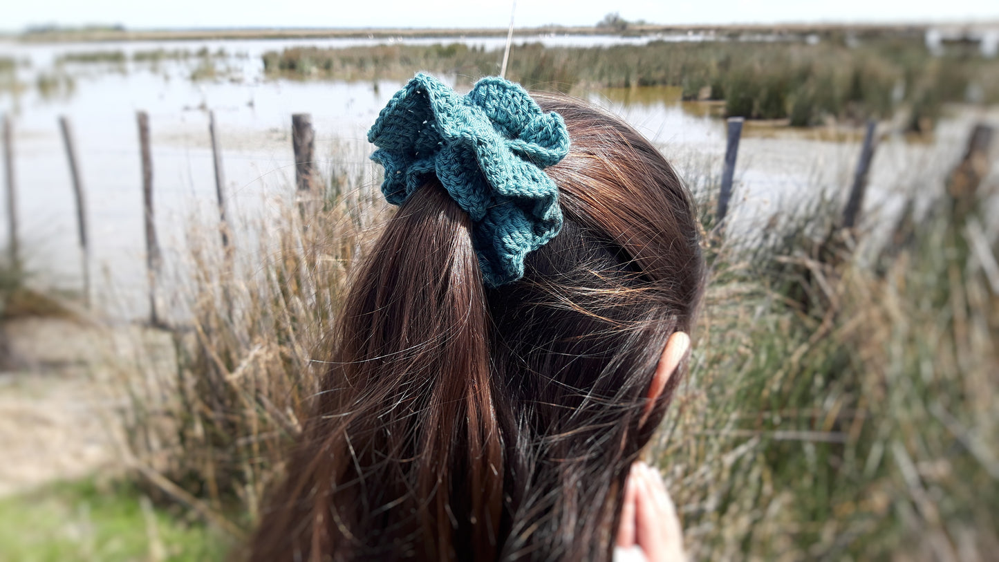 Charlotte, the crochet scrunchie