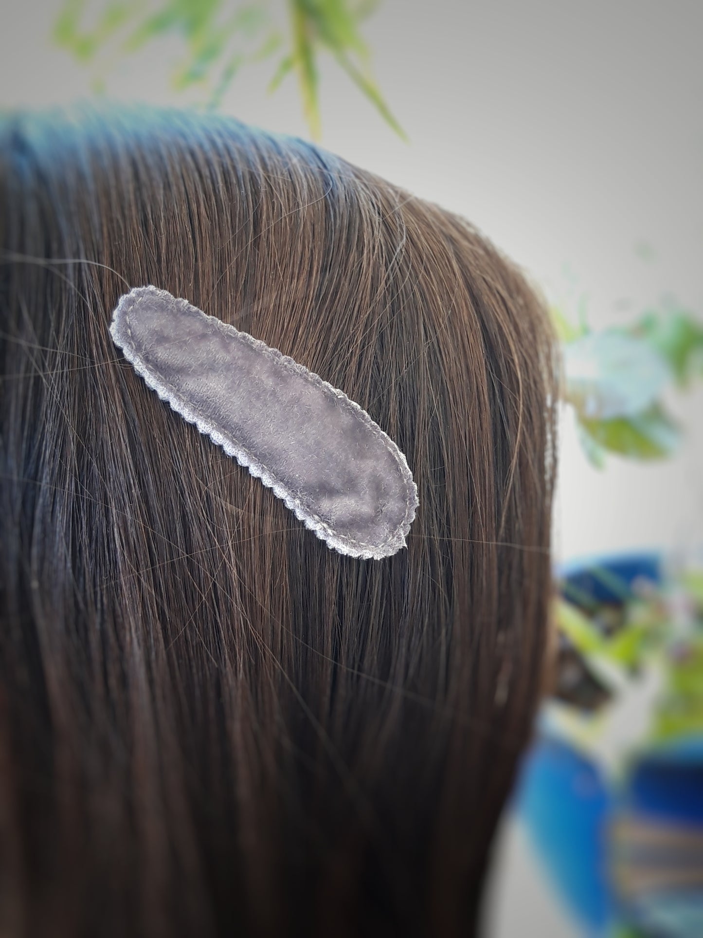Capucine, les barrettes clic-clac en velours