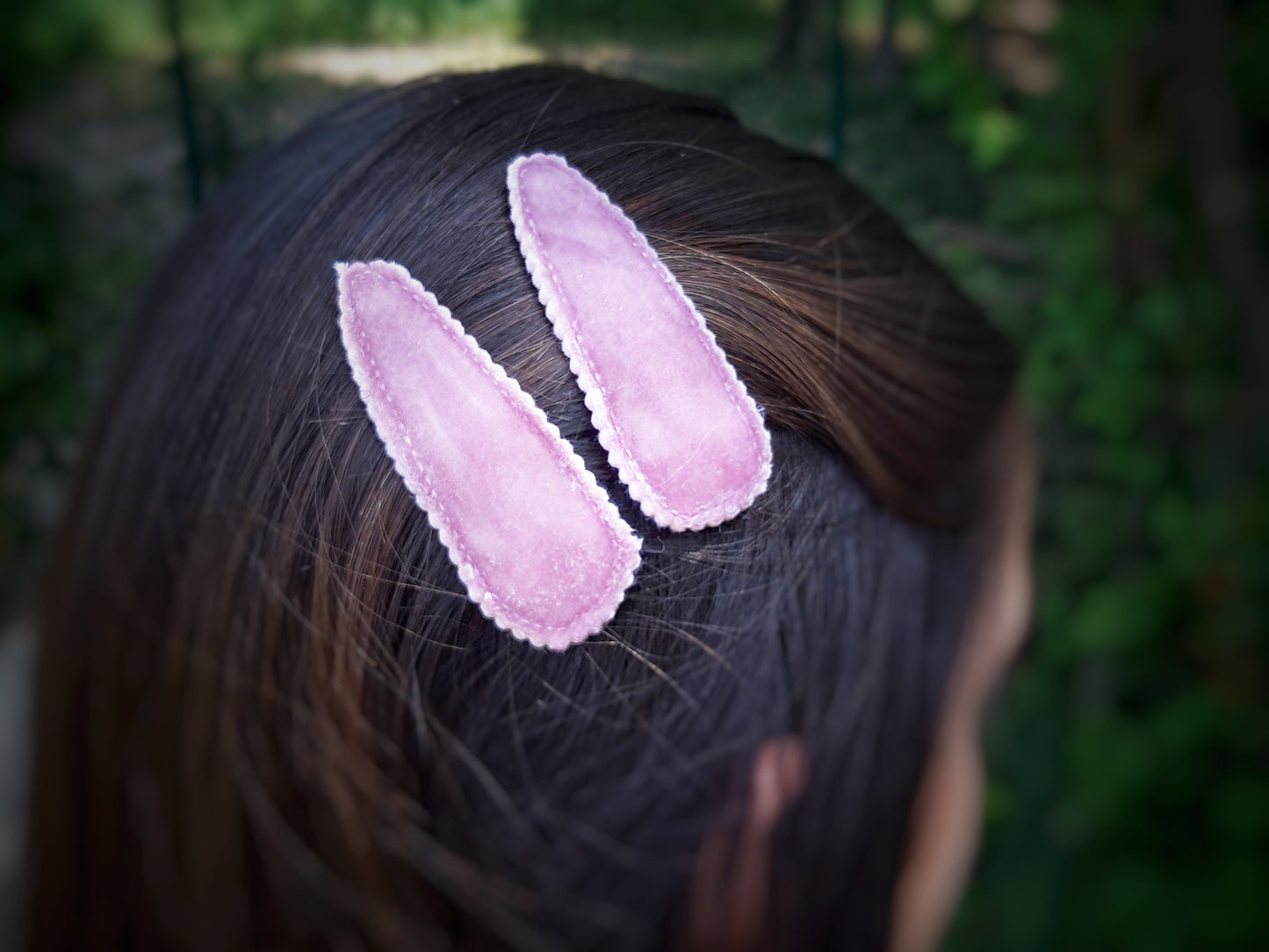 Capucine, les barrettes clic-clac en velours