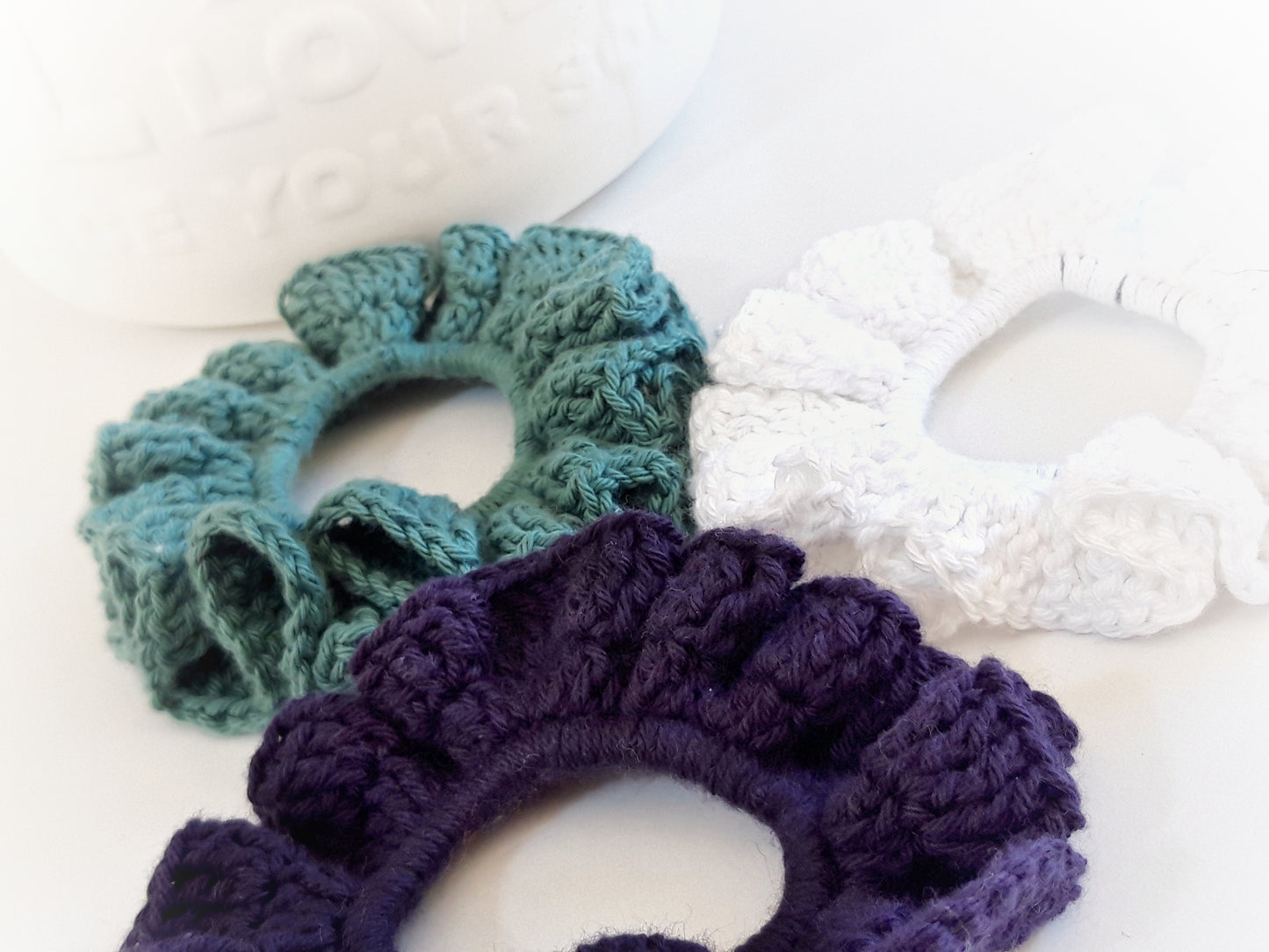 Charlotte, the crochet scrunchie