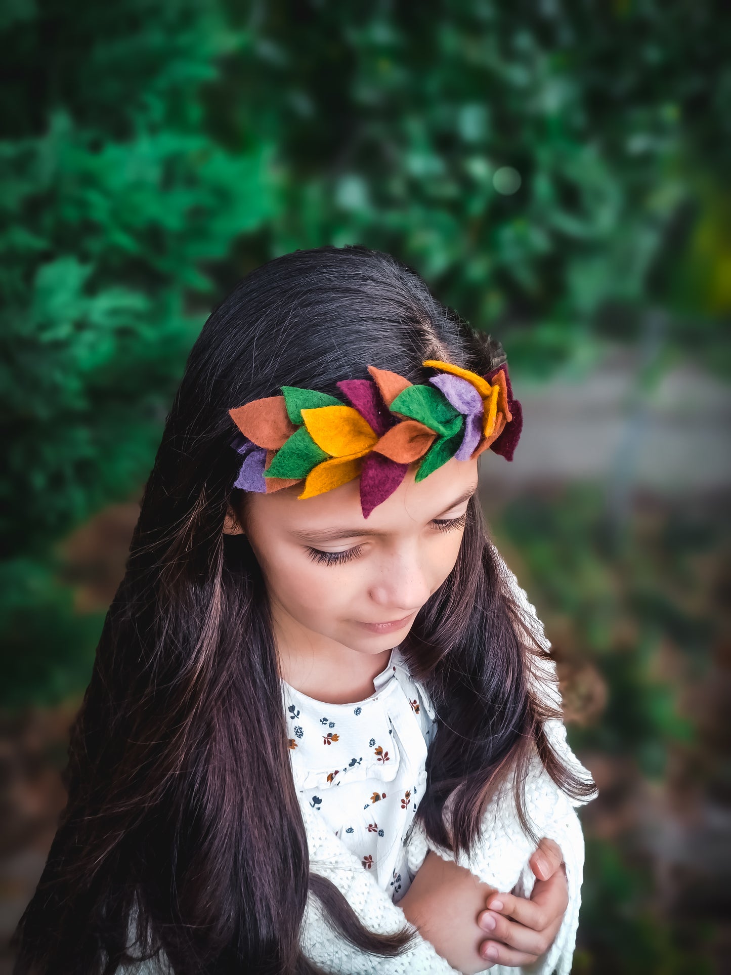 Flavie, le bandeau de feuilles