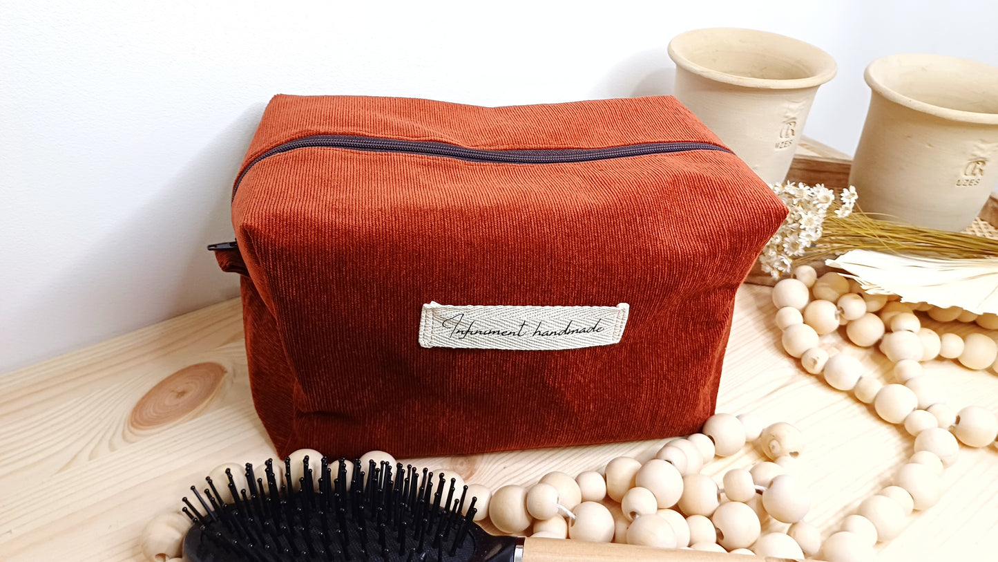 Alexis, la grande trousse de toilette velours