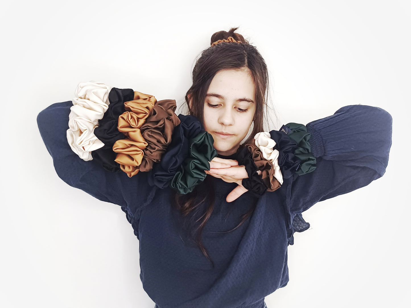 Alba, the REGULAR satin scrunchie