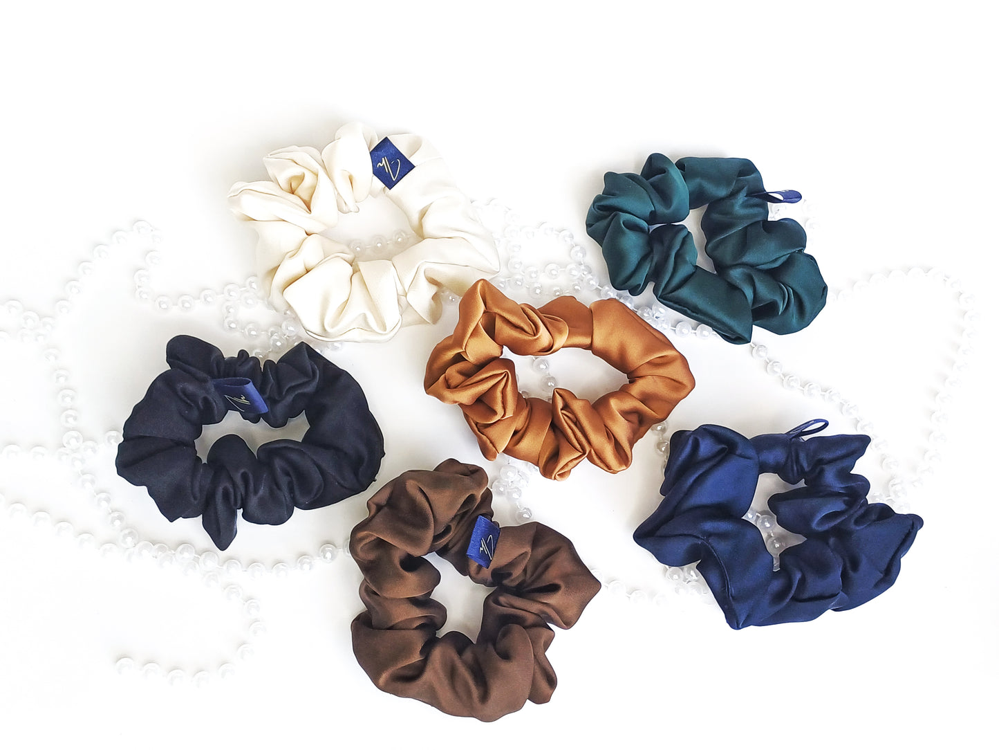 Alba, the REGULAR satin scrunchie