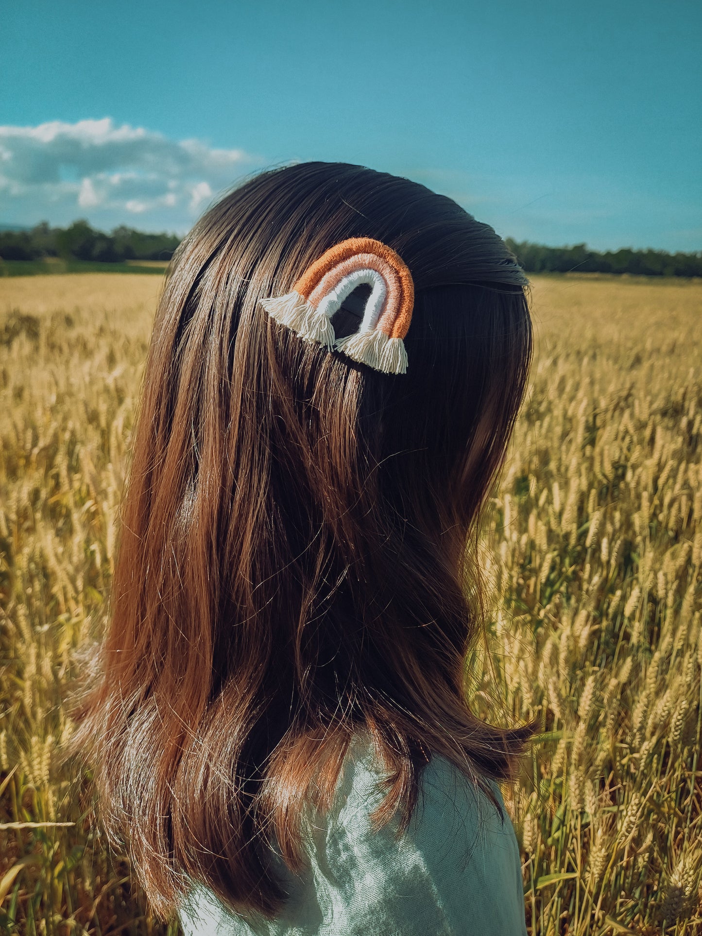Céleste, les barrettes arc en ciel