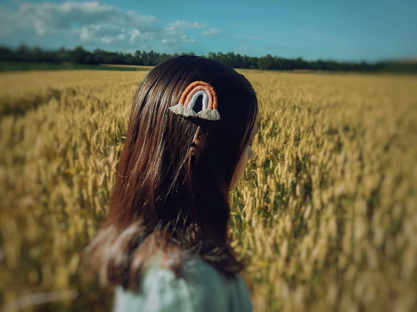 Céleste, les barrettes arc en ciel