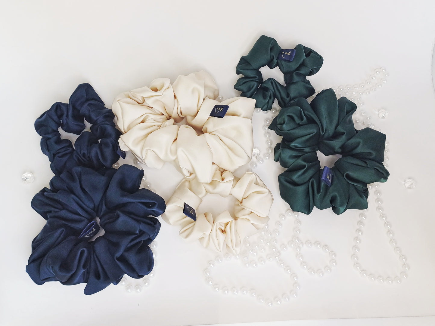 Alba, the REGULAR satin scrunchie