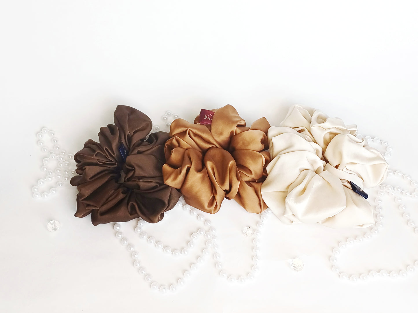 Alba, the REGULAR satin scrunchie