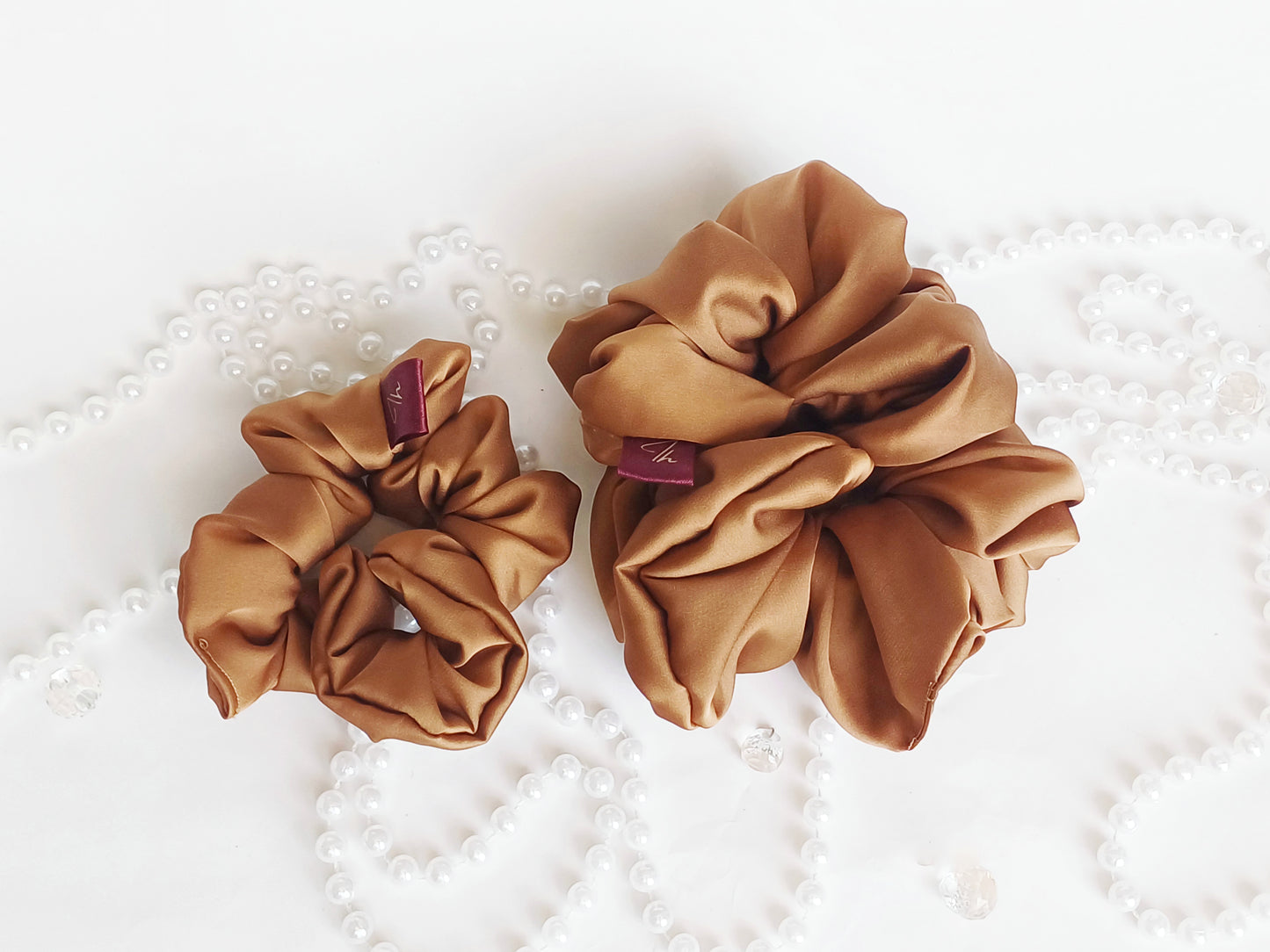 Alba, the XL satin scrunchie