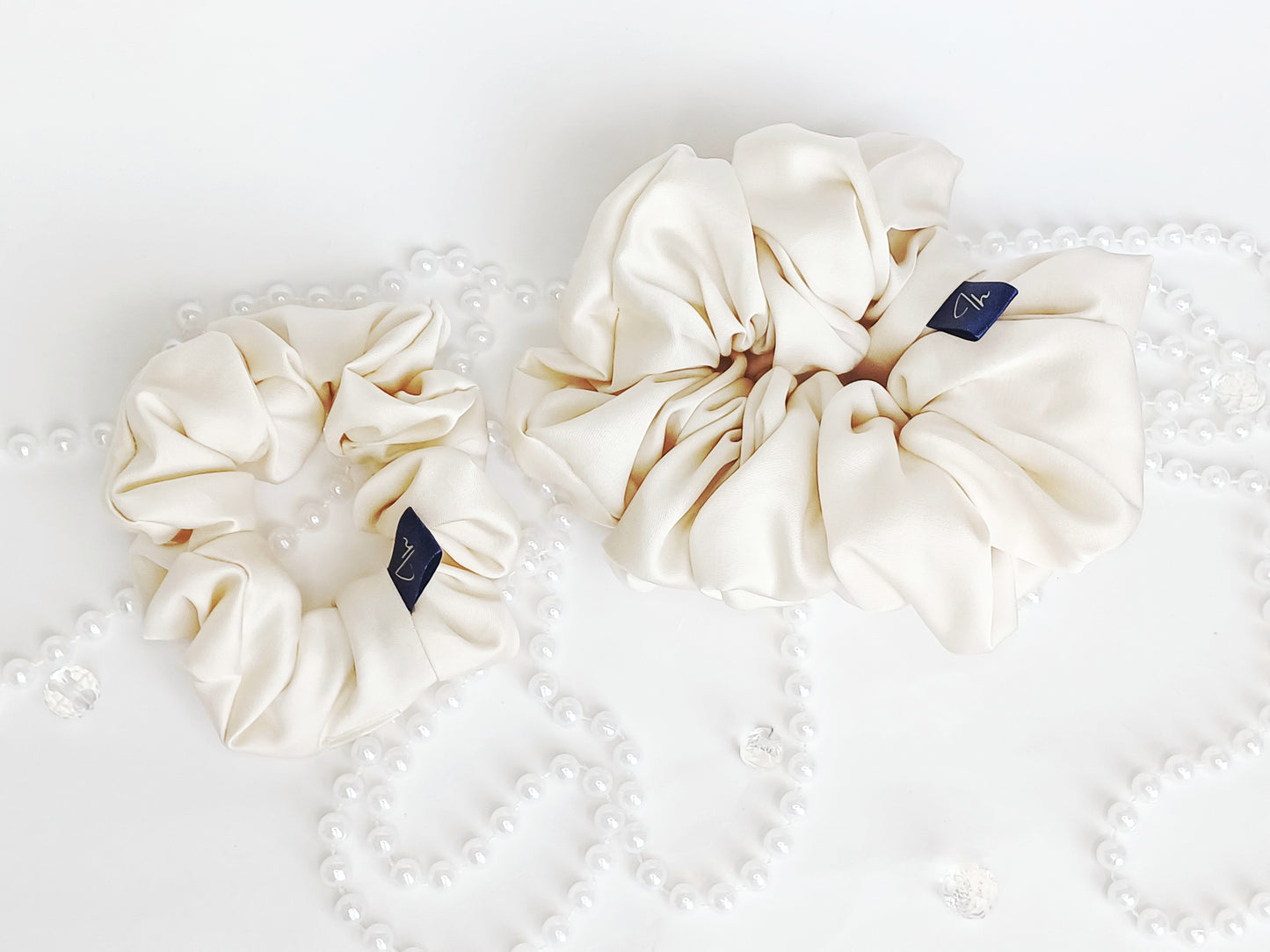 Alba, the XL satin scrunchie