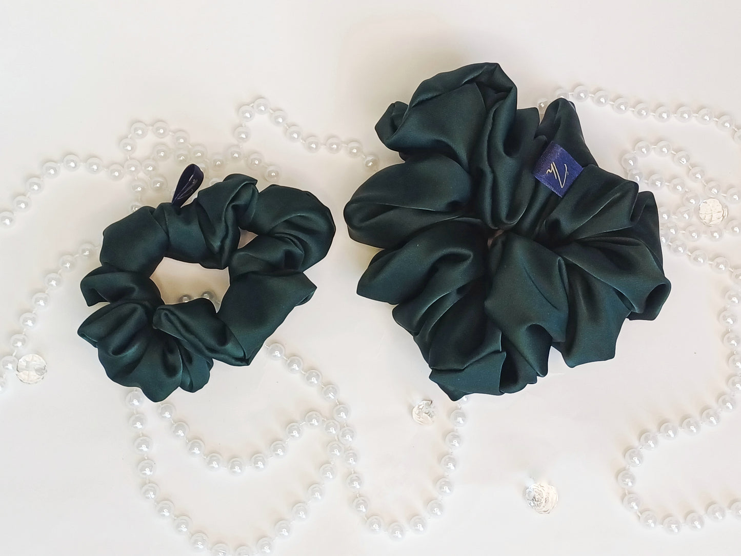 Alba, the XL satin scrunchie