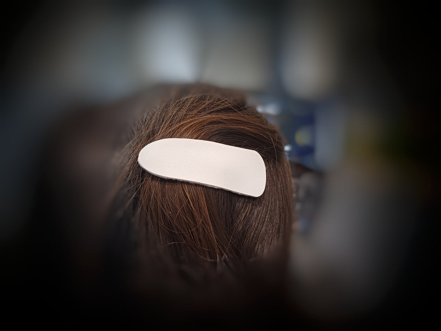Camille, cliclac faux leather barrettes