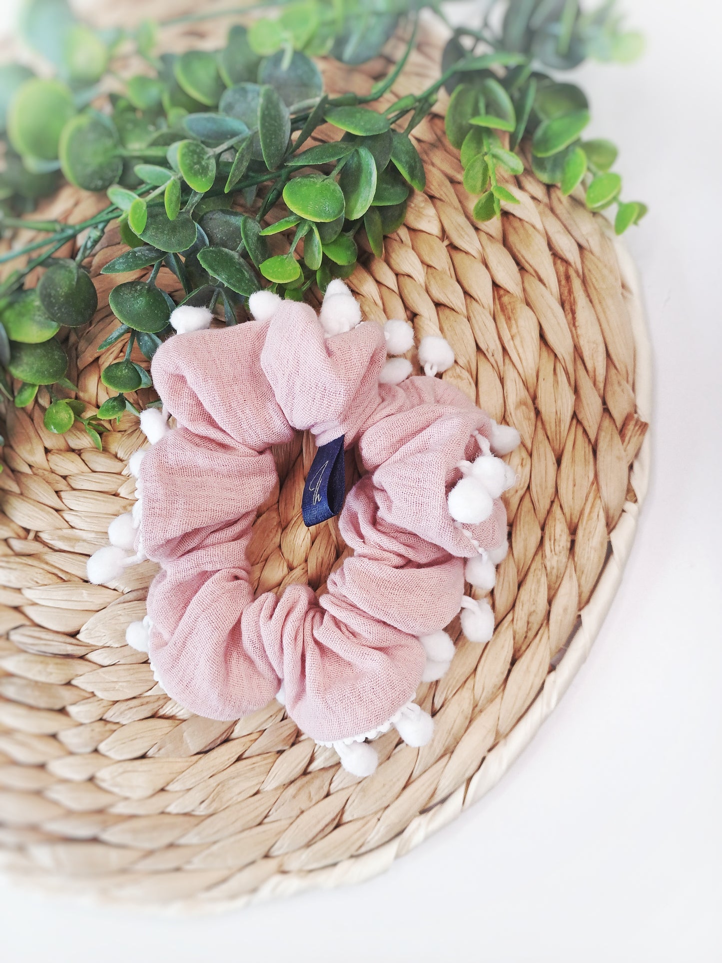 Candice, the pompom scrunchie