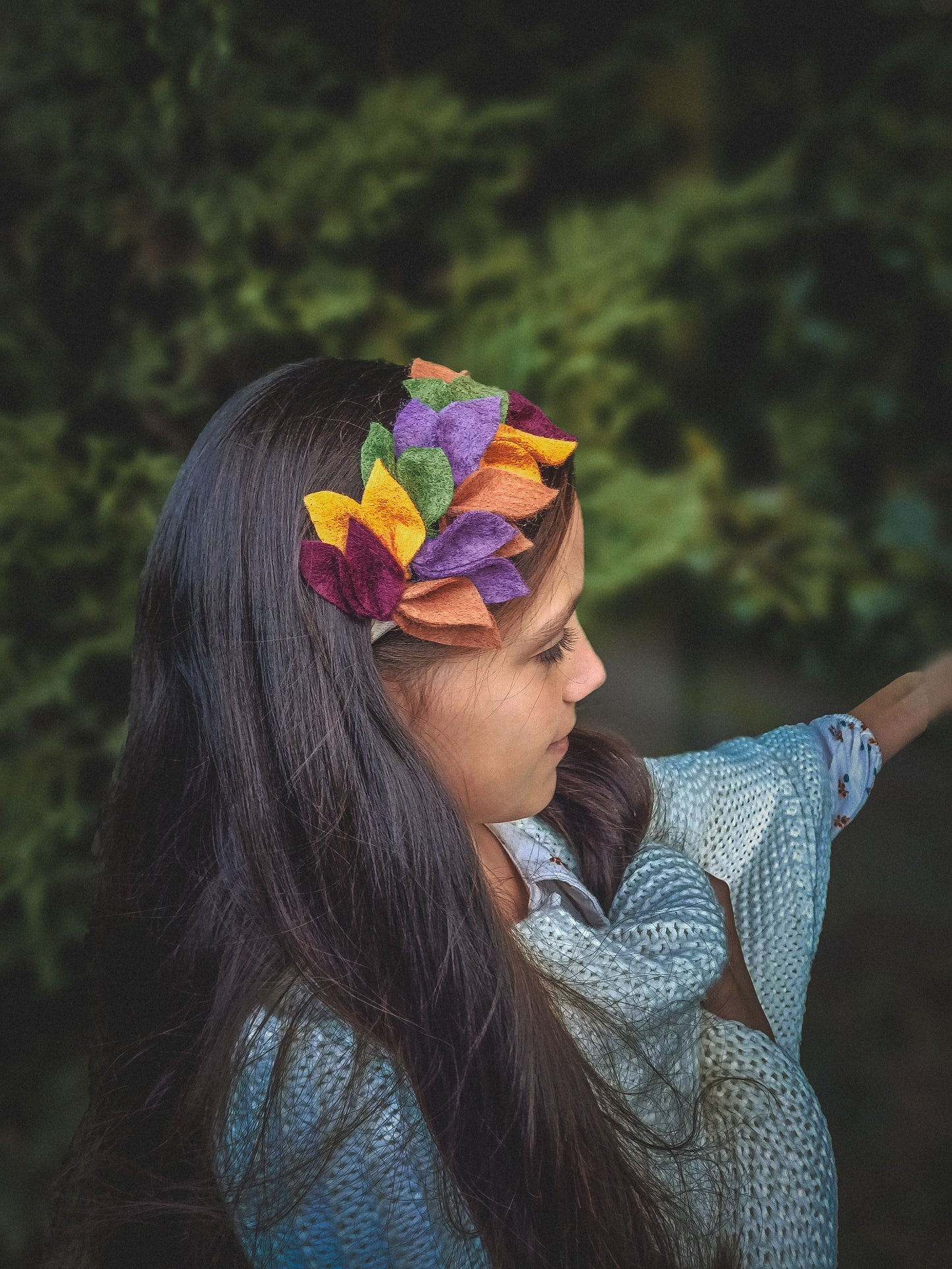 Flavie, le bandeau de feuilles